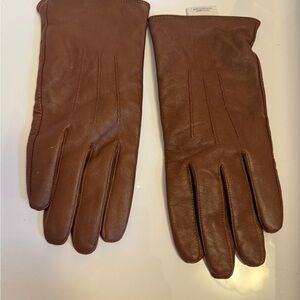 Women’s Leather Gloves, Brown, Size M/L, Lined